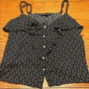 American Eagle Outfitters Black and White Blouse